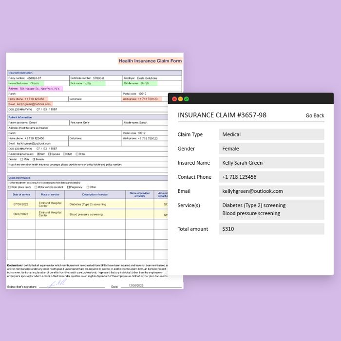 AI Data Extraction Module For An Insurance Claim Processing System